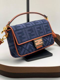 Новая женская сумка на плечо Fendi синяя