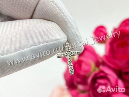 Бриллиантовый крест Tiffany мини малышка