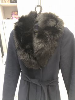 Пальто зимнее синее 40-42