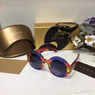 Очки gucci красные с зеленым арт.1-54