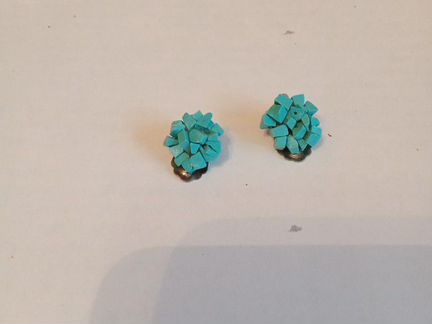Бирюза. клипсы, браслеты