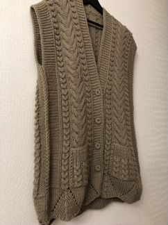 Кофта вязаная шерсть/ангора новая, ручная работа