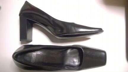 Туфли черные кожа Coach 35,5-36 б/у мало