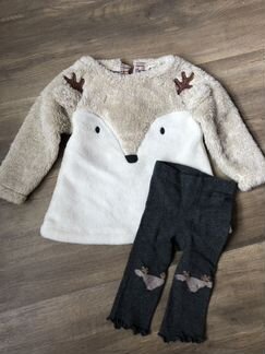 Платье+легинсы с оленем(р.80)