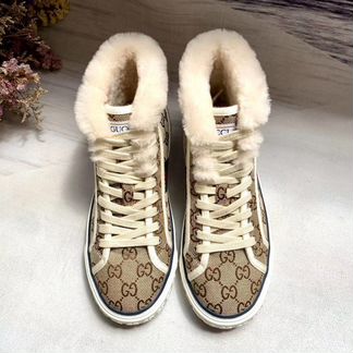 Кеды с мехом Gucci