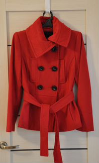 Красное пальто Zara, размер 44