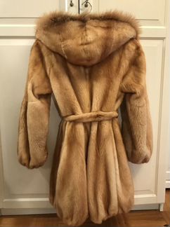 Шуба норковая с капюшоном