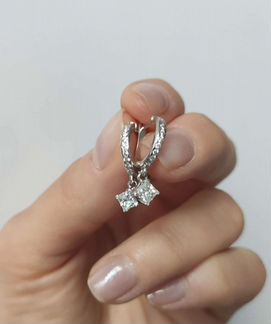 Серьги с бриллиантами эпл