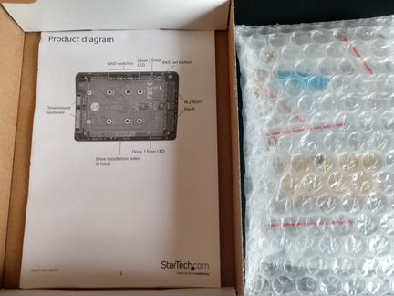 Startech Dual M.2 ngff SATA Adapter with raid