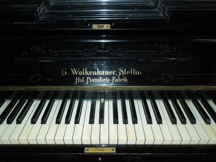 Старинное пианино G.Wolkenhauer Stettin кон.19 век