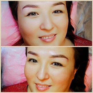 Перманентный макияж бровей