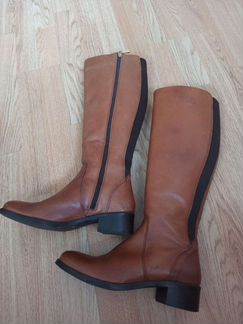 Сапоги кожаные демисезонные