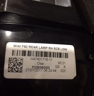 Фонарь задний правый мини Ф60 mini Countryman F60