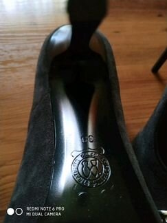 Туфли замшевые, цвет серый с отливом в фиолетовый