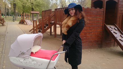 Пальто куртка с мехом лисы