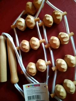 Массажёр роликовый деревянный. Новый Китай