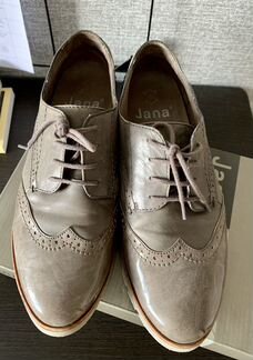 Ботинки (оксфорды) женские серые