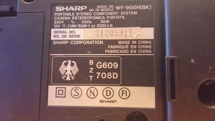 Магнитола Sharp wf 900
