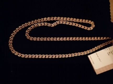 Золотая цепь плетение love новая 60см