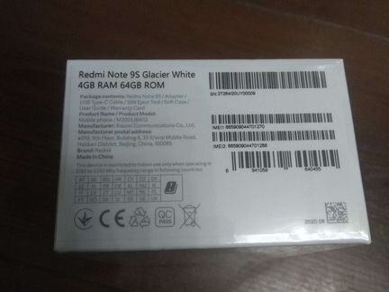 Телефон Xiaomi redmi note 9s