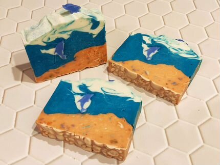 Мыло с нуля ручной работы морское, подарок