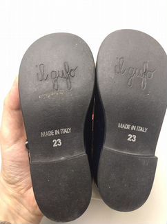 Туфли Il gufo, темно-синие лаковые, р23