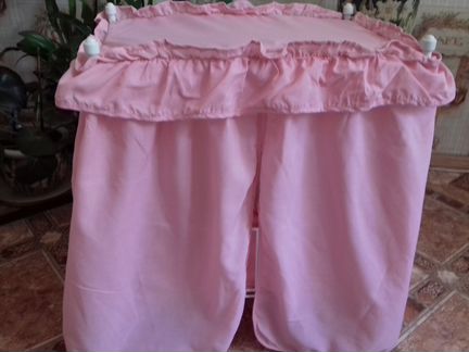 Кроватка детская розовая
