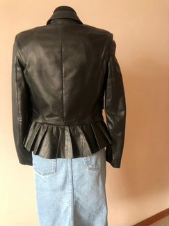 Куртка кожаная 42 с баской Pritch London