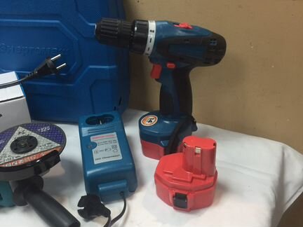 Шуруповёрт 14,4 В + ушм 125 мм