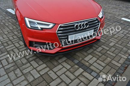 Накладка на бампер Audi A4 B9 S-Line (15-19) MD V2