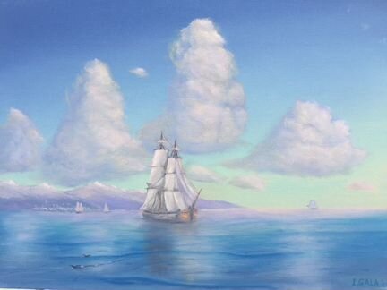 Картина маслом 30x40 море