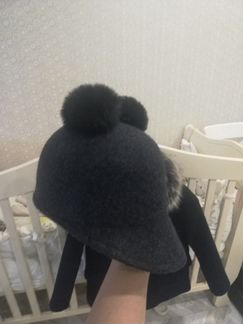 Пальто zara +головной убор