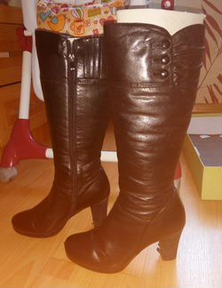 Сапоги кожаные