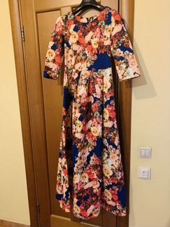 Платье в пол в русском стиле