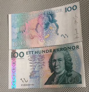 Банкнота Швеция 100 крон 2006-2014 UNC