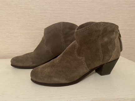 Замшевые женские ботильоны хаки Isabel Marant