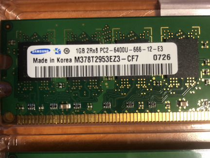 Оперативная память samsung DDR2 3gb 1gb x 3