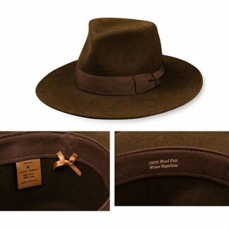 Мужские и женские Фетровые шляпы Федора (шерсть)