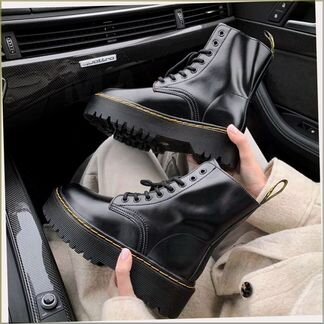 Dr.Martens с мехом зимние ботинки