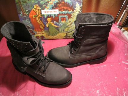 Ботинки новые,натур.кожа,демисезонные.Терволина