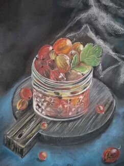 Картина крыжовник для кухни натюрморт