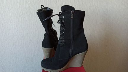 Ботильоны женские зима (натуральная замша, натурал