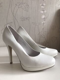 Туфли праздничные свадебные белые