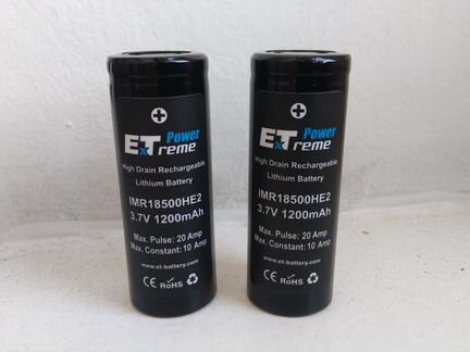 Li-ion аккум ExT imr18500 he2 1200mAh 20A 3,7v