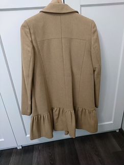 Пальто демисезонное бежевое шерстяное oasis