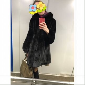 Шуба норковая чёрная