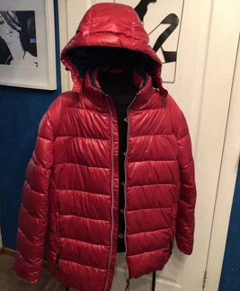 Куртка пуховик ярко Красная 58/60 Франция