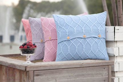 Декоративная наволочка Lux34 Цвет: Васильковый (40х40)