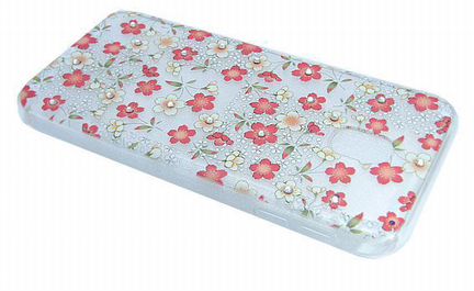 Чехол-накладка для Samsung J330F fashion TPU стразы Полевые цветы вид 1