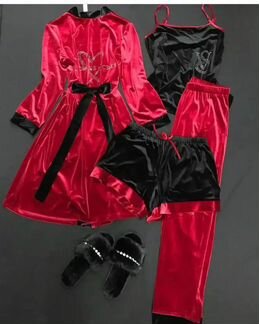 Пижама бархат четверка, размеры 42-50